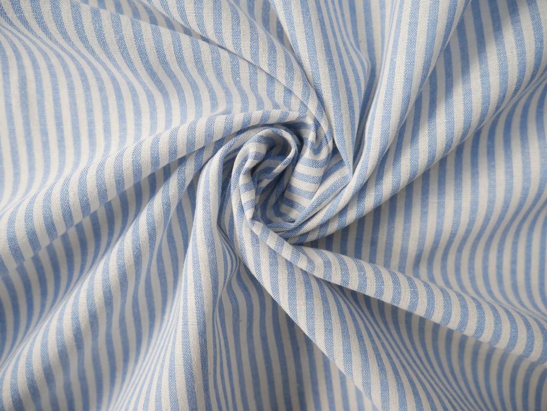 Donny Shirt Kit - Laundered Stipe in Blue-Sewing Kit-Flying Bobbins Haberdashery