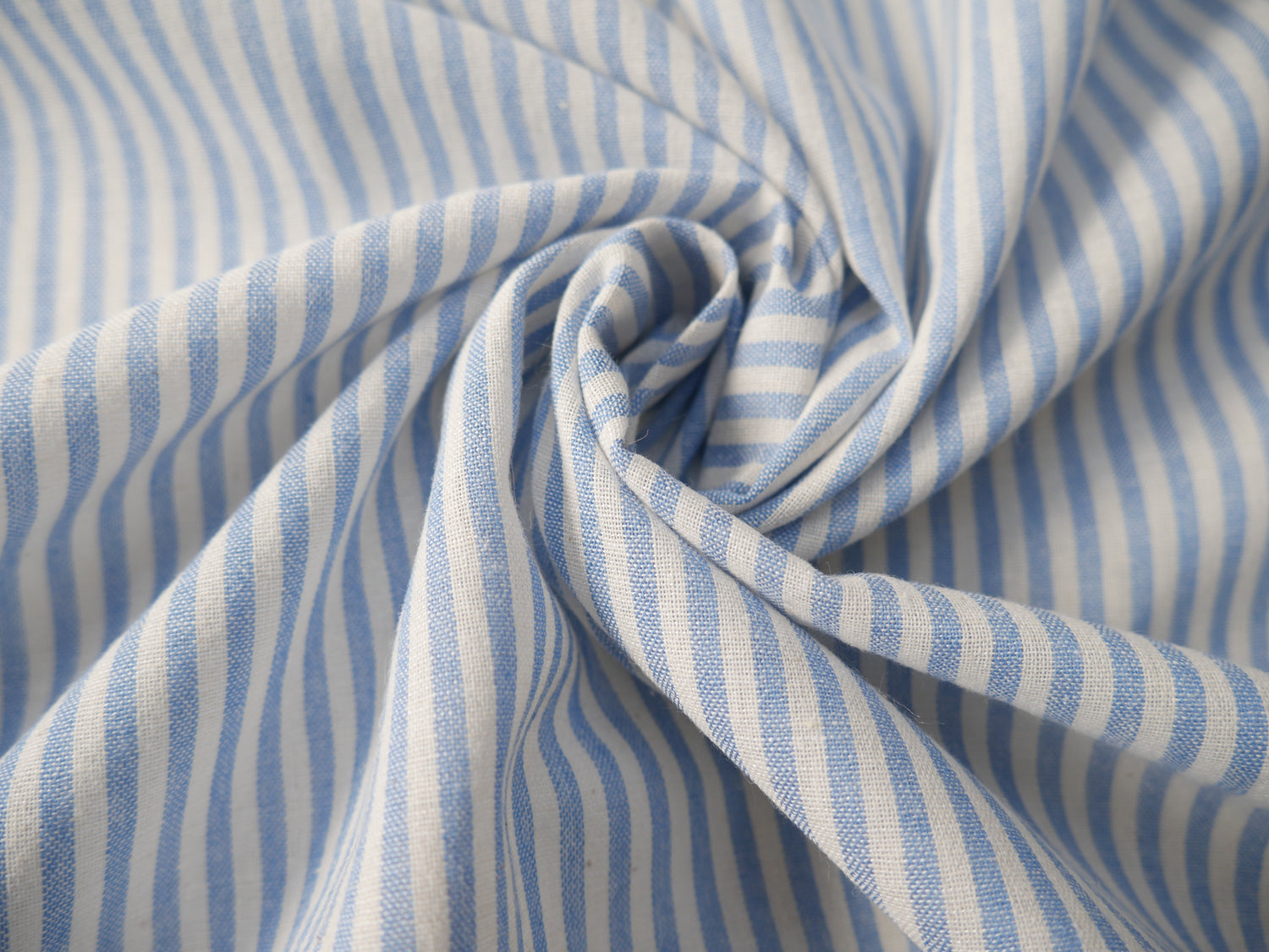 Raytis Laundered Cotton Stripe in Blue, £15.50 p/m-Corduroy-Flying Bobbins Haberdashery