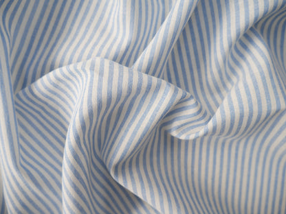 Raytis Laundered Cotton Stripe in Blue, £15.50 p/m-Corduroy-Flying Bobbins Haberdashery