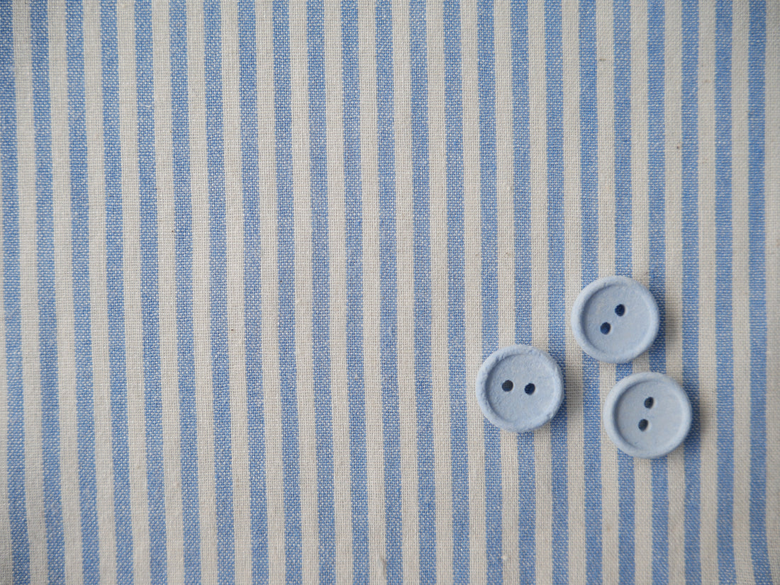 Jenna Shirt Kit - Raytis Stripe in Blue-Sewing Kit-Flying Bobbins Haberdashery