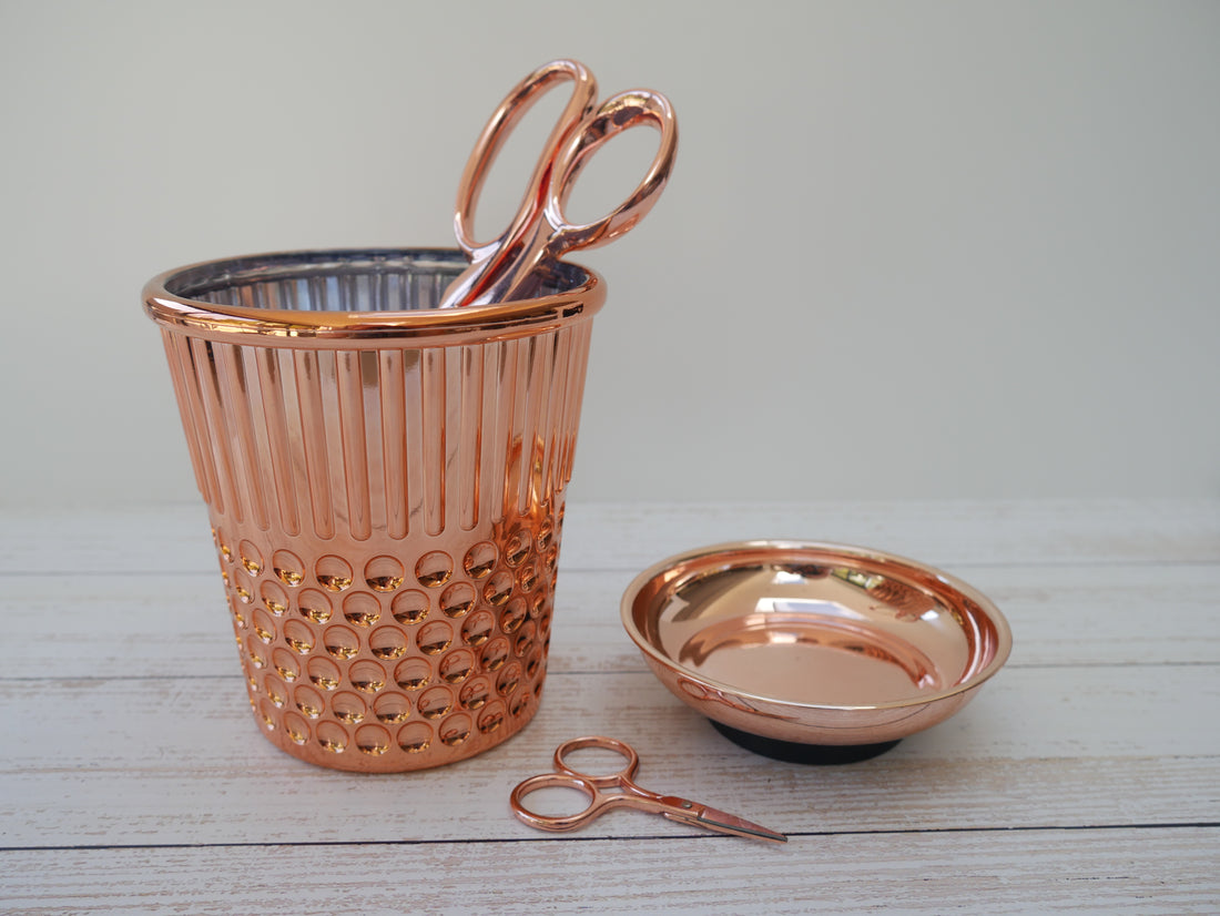 Hemline Rose Gold Thimble Caddy-Tools-Flying Bobbins Haberdashery
