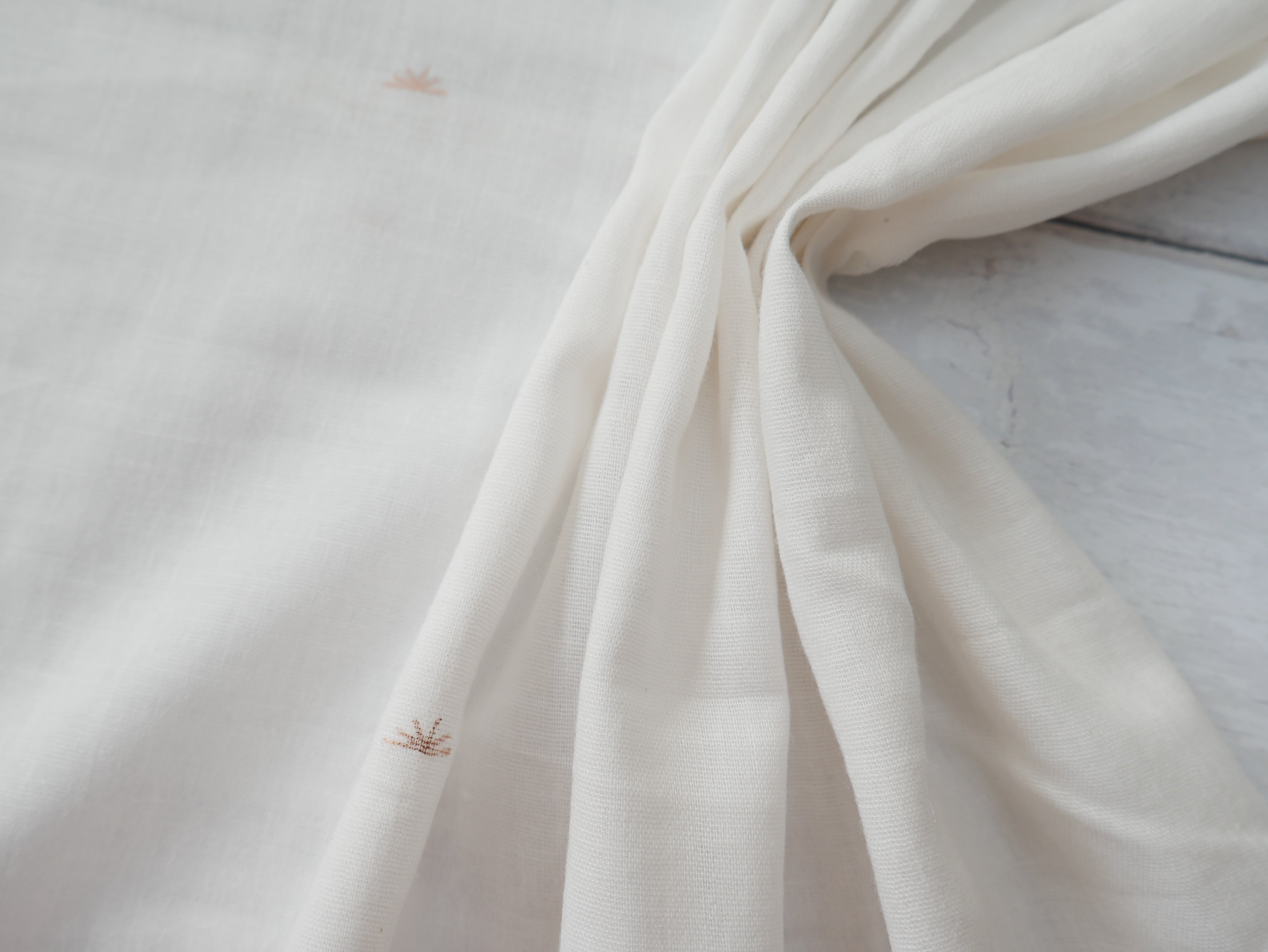 Atelier Brunette Sunset Cotton Gauze in Off-White-Cotton Fabric-Flying Bobbins Haberdashery
