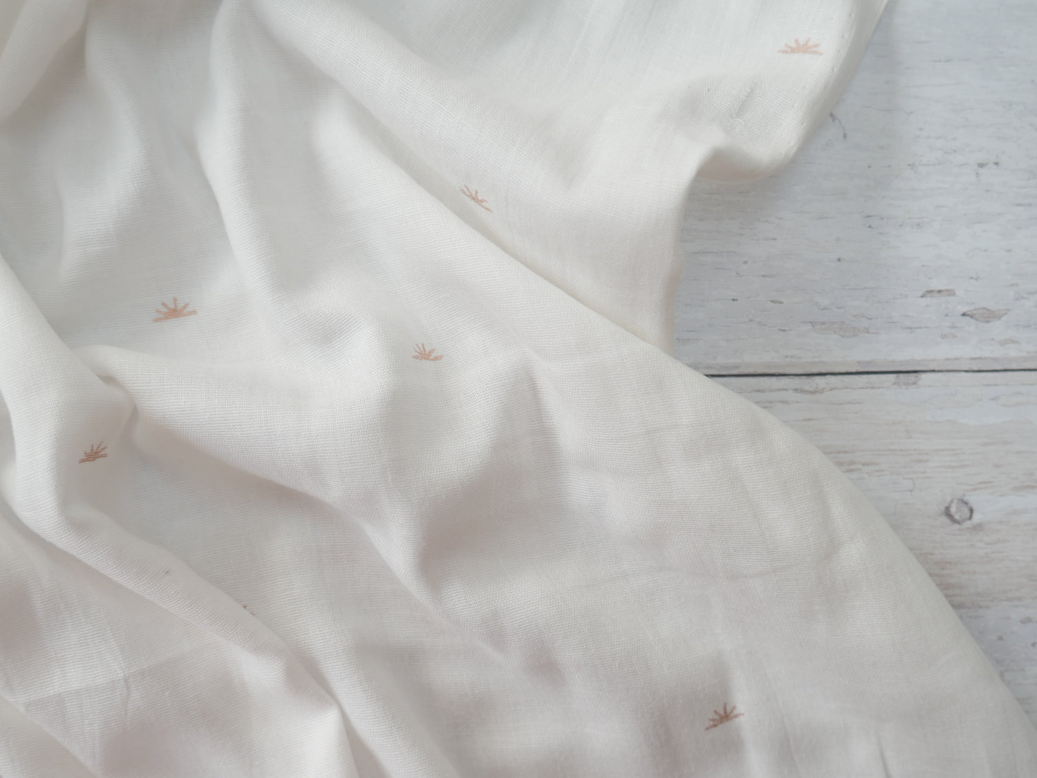 Atelier Brunette Sunset Cotton Gauze in Off-White-Cotton Fabric-Flying Bobbins Haberdashery