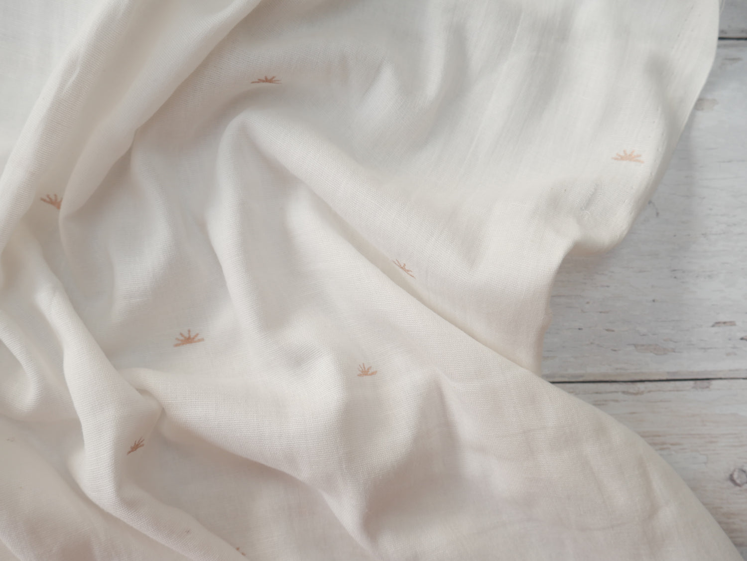 Atelier Brunette Sunset Cotton Gauze in Off-White-Cotton Fabric-Flying Bobbins Haberdashery