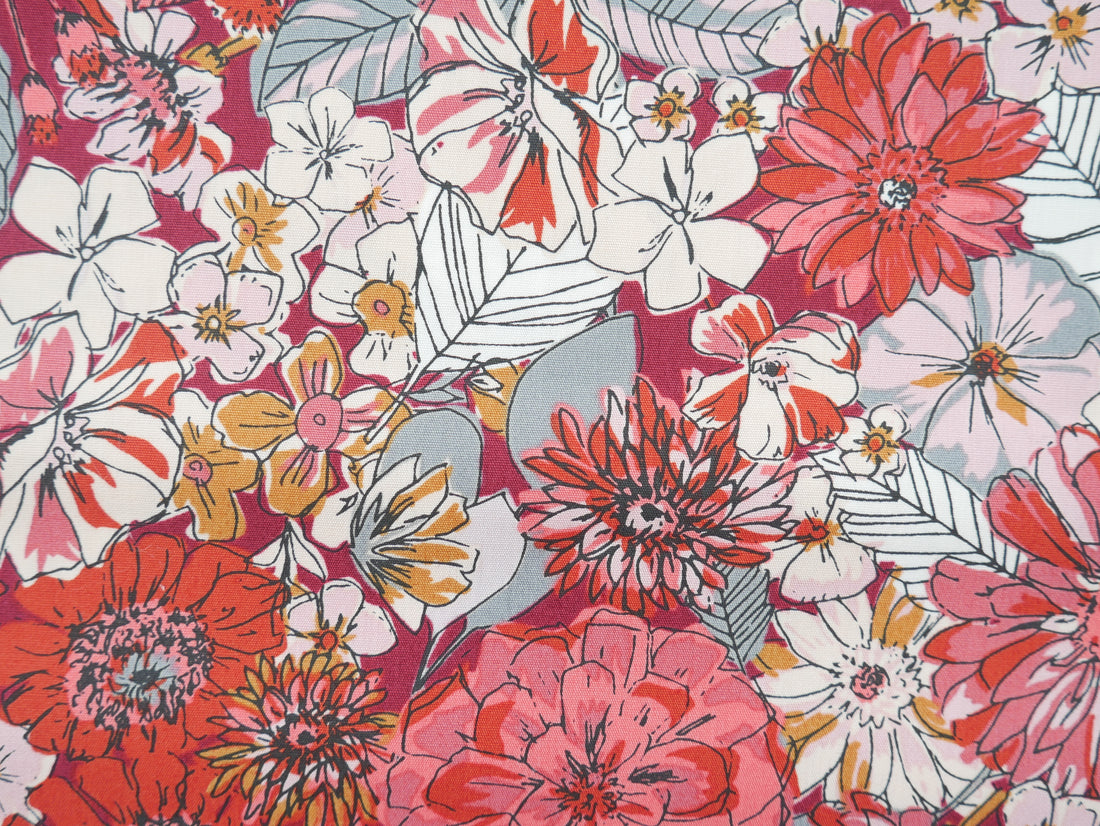 Fleuron Sanctuary Printed Cotton by Art Gallery Fabrics, £17.50 p/m-Cotton-Flying Bobbins Haberdashery