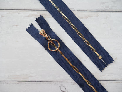 Metal Zip With Large O-Puller, 30cm-Zip-Flying Bobbins Haberdashery