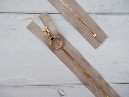 Metal Zip With Large O-Puller, 30cm-Zip-Flying Bobbins Haberdashery