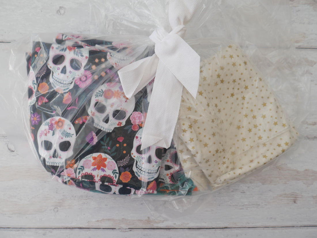 Bargain Bag 5 - Skulls &amp; Stars-Fabric Pack-Flying Bobbins Haberdashery