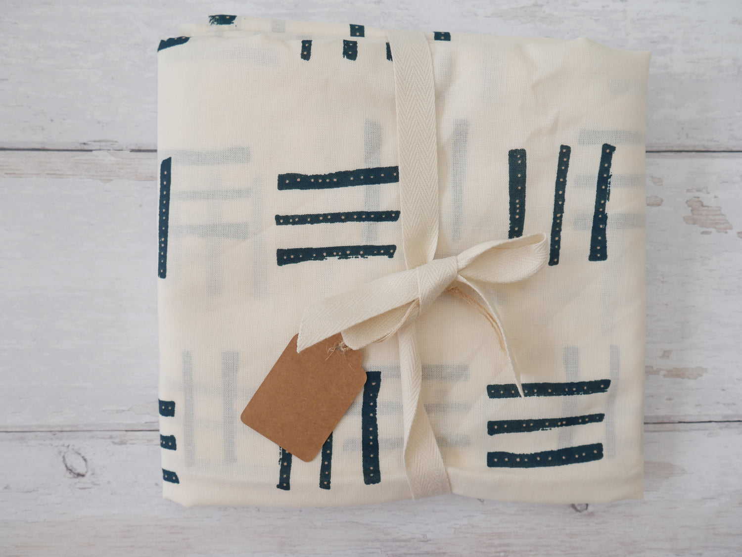 REMNANT - Atelier Brunette Native Cotton in Ivory 1.15m-Remnants-Flying Bobbins Haberdashery