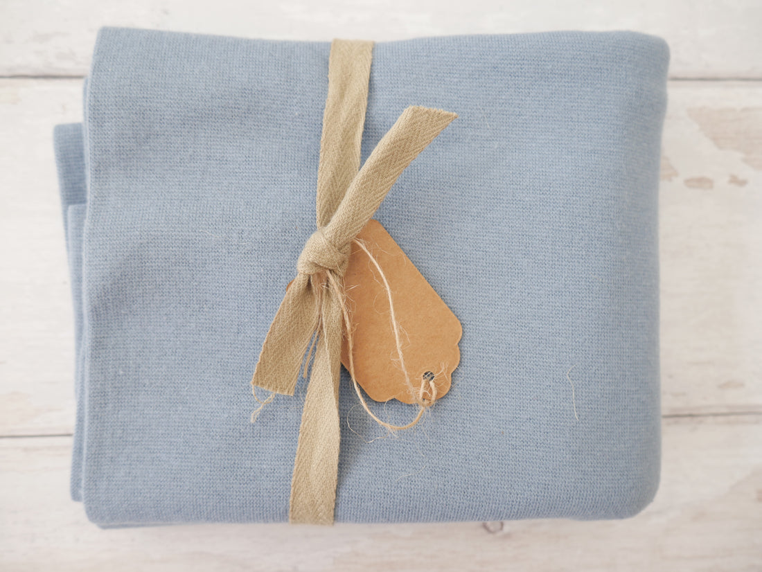 REMNANT - Ribana Cuffing in Blue, 1m-Remnants-Flying Bobbins Haberdashery