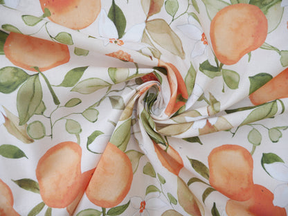 Cotton Poplin in Orange Blossom, £16.50 p/m-Cotton Fabric-Flying Bobbins Haberdashery