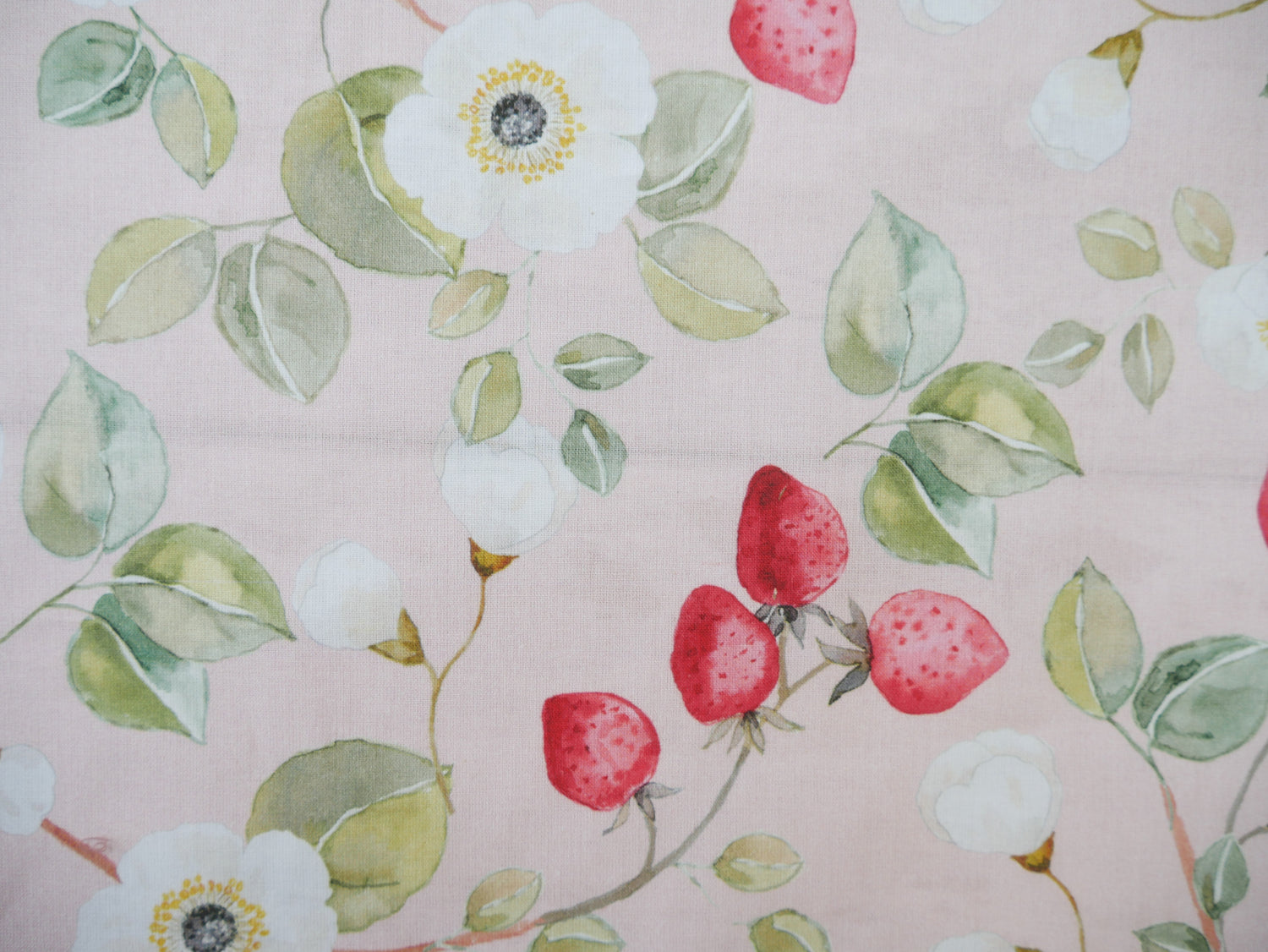 Cotton Poplin in Strawberry Blossom, £16.50 p/m-Cotton Fabric-Flying Bobbins Haberdashery