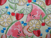 Sweet Summertime Tossed Fruit Printed Cotton, £14.50 pm-Cotton Fabric-Flying Bobbins Haberdashery