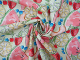 Sweet Summertime Tossed Fruit Printed Cotton, £14.50 pm-Cotton Fabric-Flying Bobbins Haberdashery