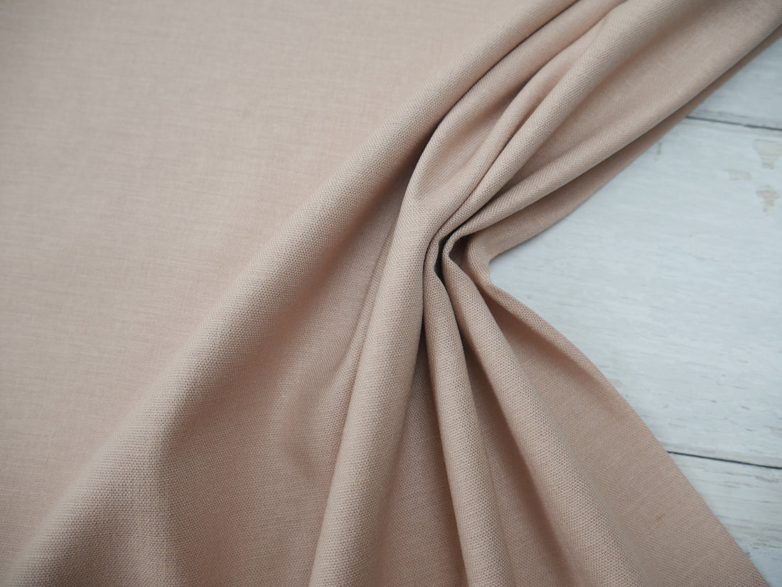 Province Linen Chambray in Shell £17.50 p/m-Fabric-Flying Bobbins Haberdashery