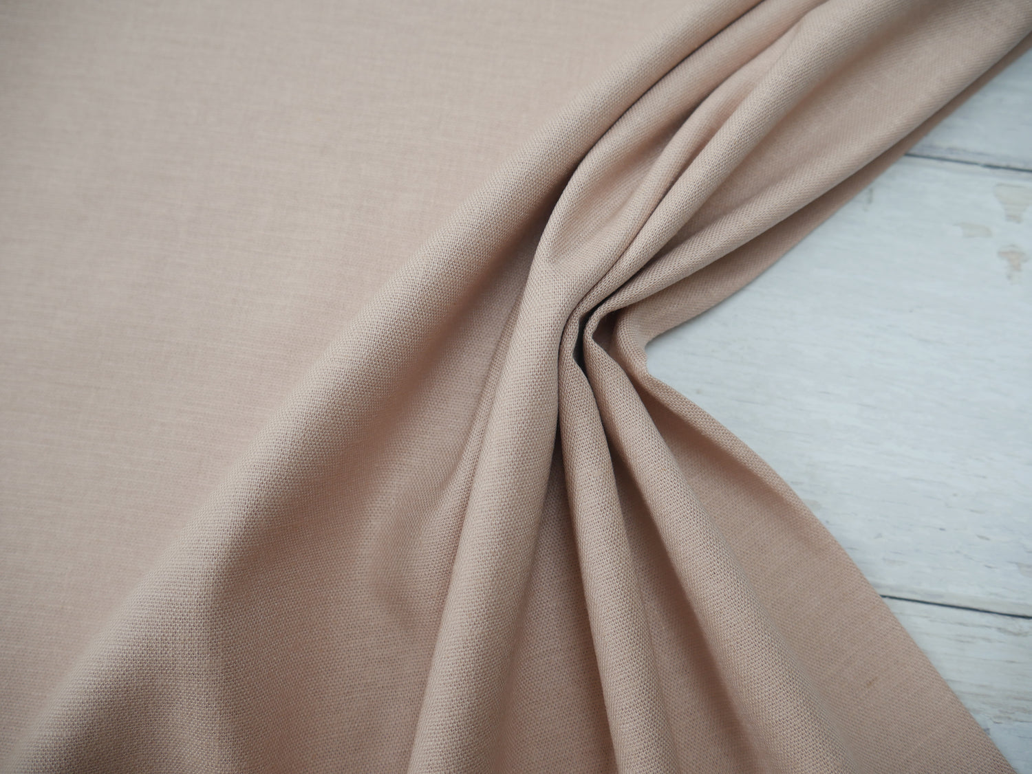 Province Linen Chambray in Shell £17.50 p/m-Fabric-Flying Bobbins Haberdashery