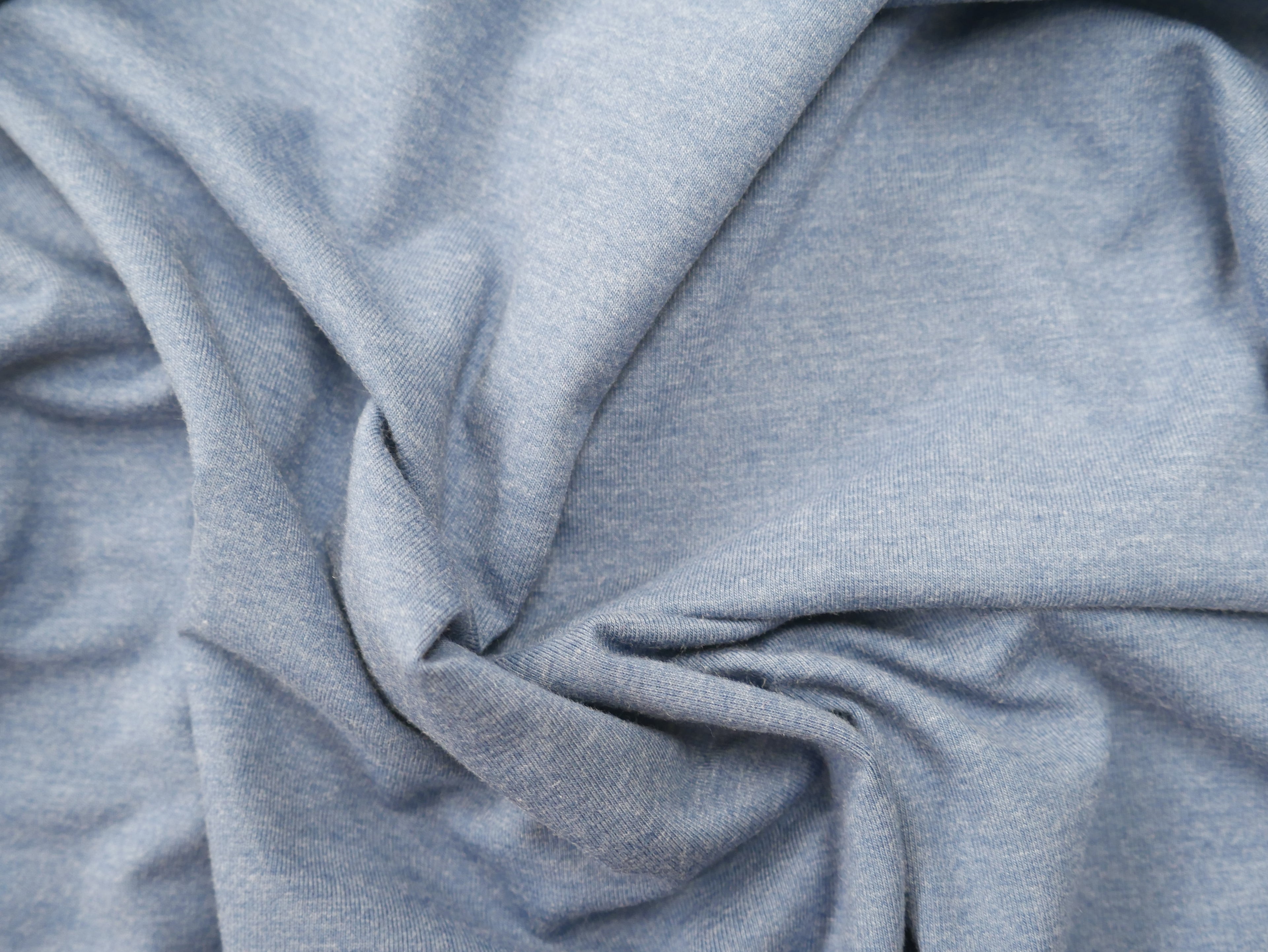 Melange Cotton Jersey in French Navy, £15.50pm-Viscose-Flying Bobbins Haberdashery