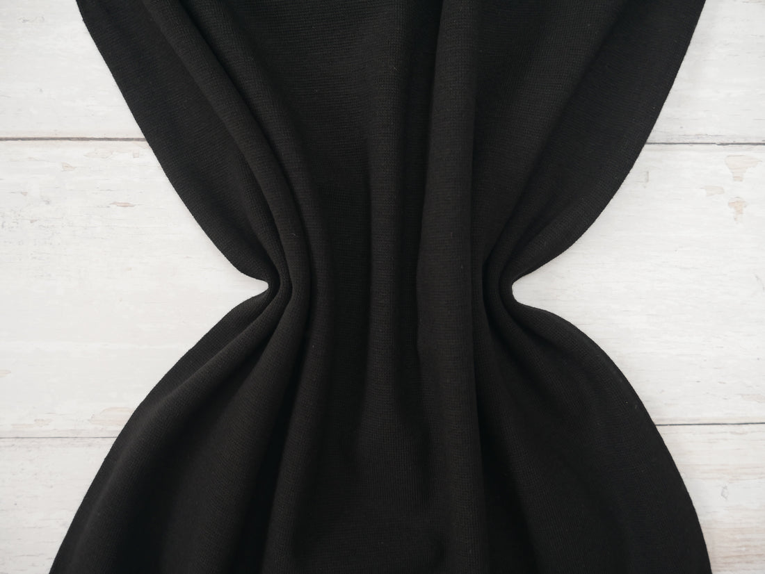 Ribana Cuffing in Black, £9.00 p/m-Cotton-Flying Bobbins Haberdashery