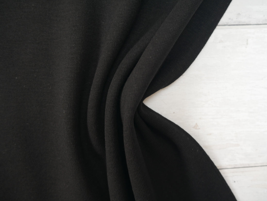 Ribana Cuffing in Black, £9.00 p/m-Cotton-Flying Bobbins Haberdashery