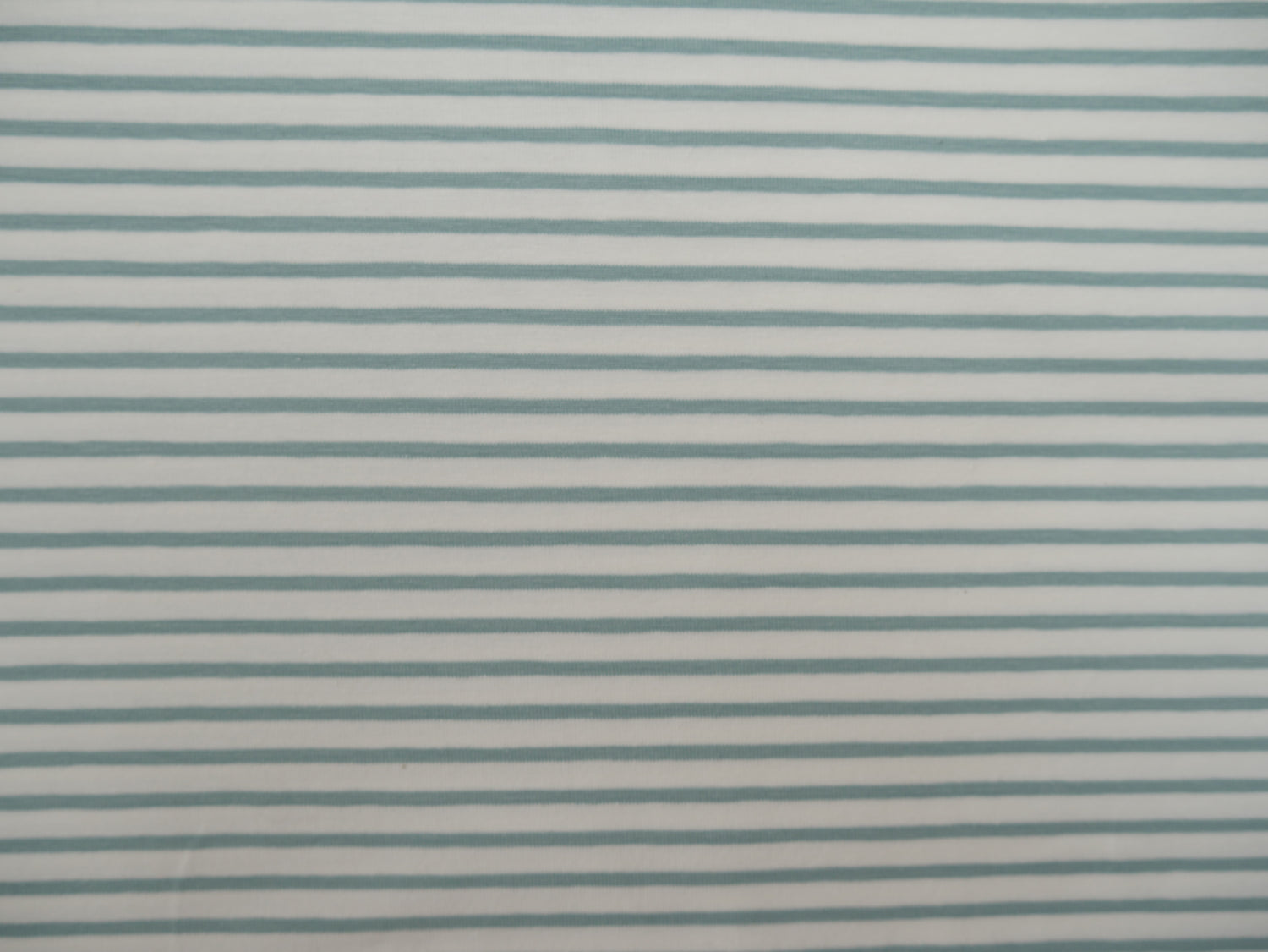 Breton Stripe Cotton Jersey in Sage &amp; Ivory £16.00 pm-Cotton Jersey-Flying Bobbins Haberdashery