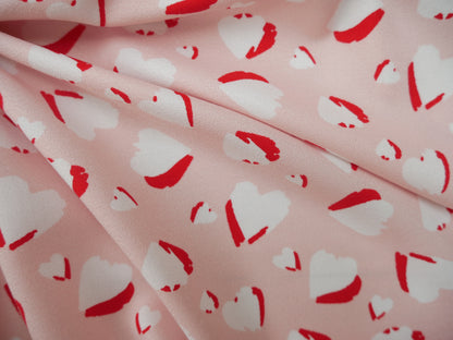 Heartbeat Rayon Crepe by Lady McElroy in Pink, £19.50 p/m-Fabric-Flying Bobbins Haberdashery