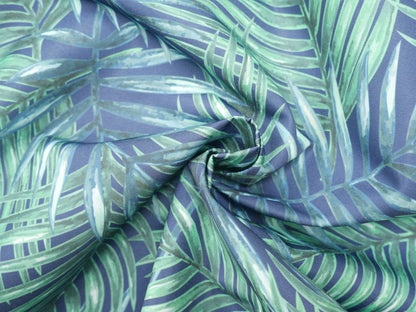Outdoor Fabric - Chartwell Palm in Midnight, £12.00 p/m-Polyester-Flying Bobbins Haberdashery