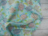 Sandsational Sea Turtle Printed Cotton, £12.50 pm-Cotton Fabric-Flying Bobbins Haberdashery