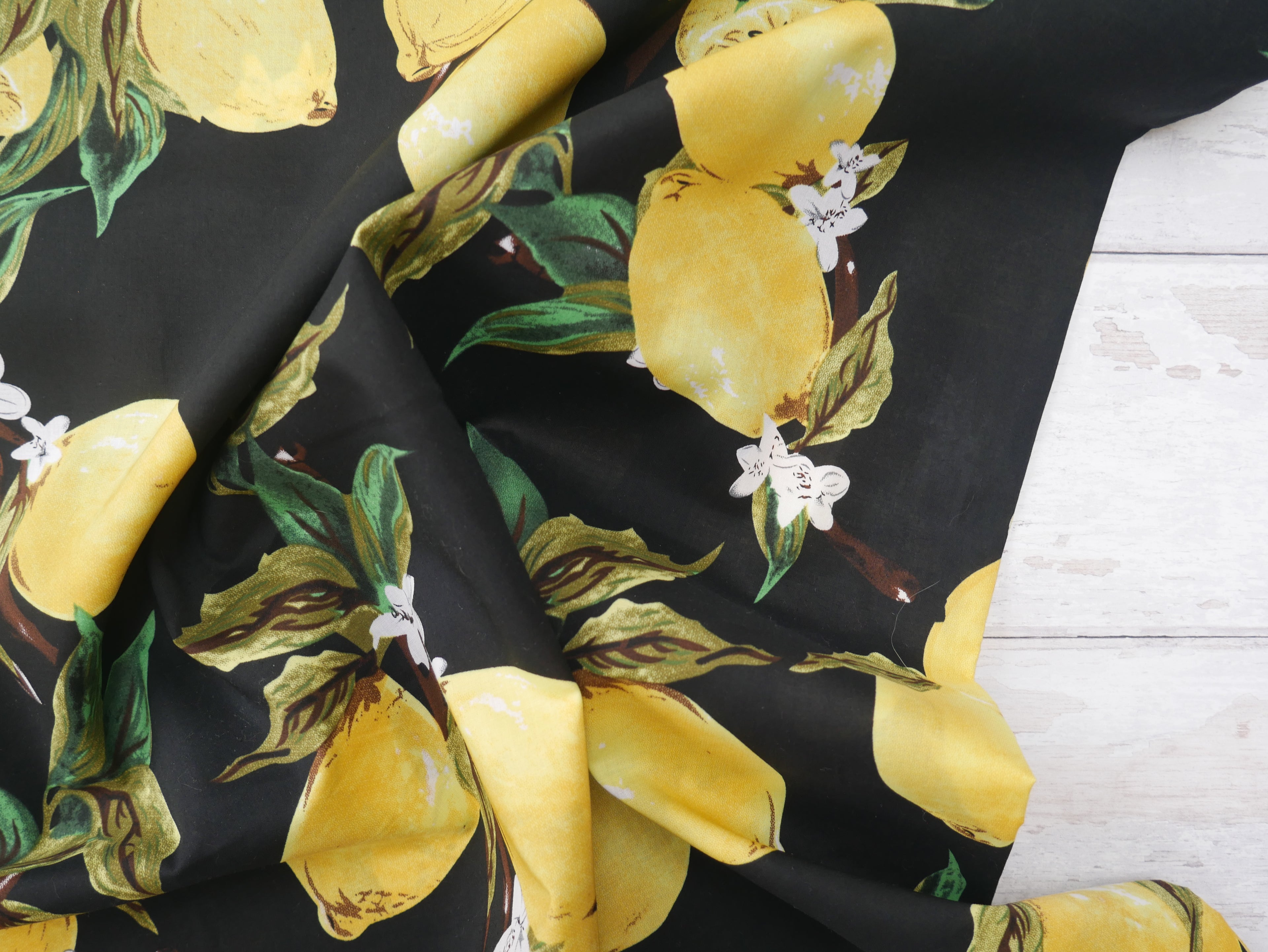 Bright Side of Life Lemon Cotton Lawn, £17.50 p/m-Cotton-Flying Bobbins Haberdashery