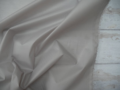Rip-Stop in Stone, £4 p/m-Laminated cotton-Flying Bobbins Haberdashery
