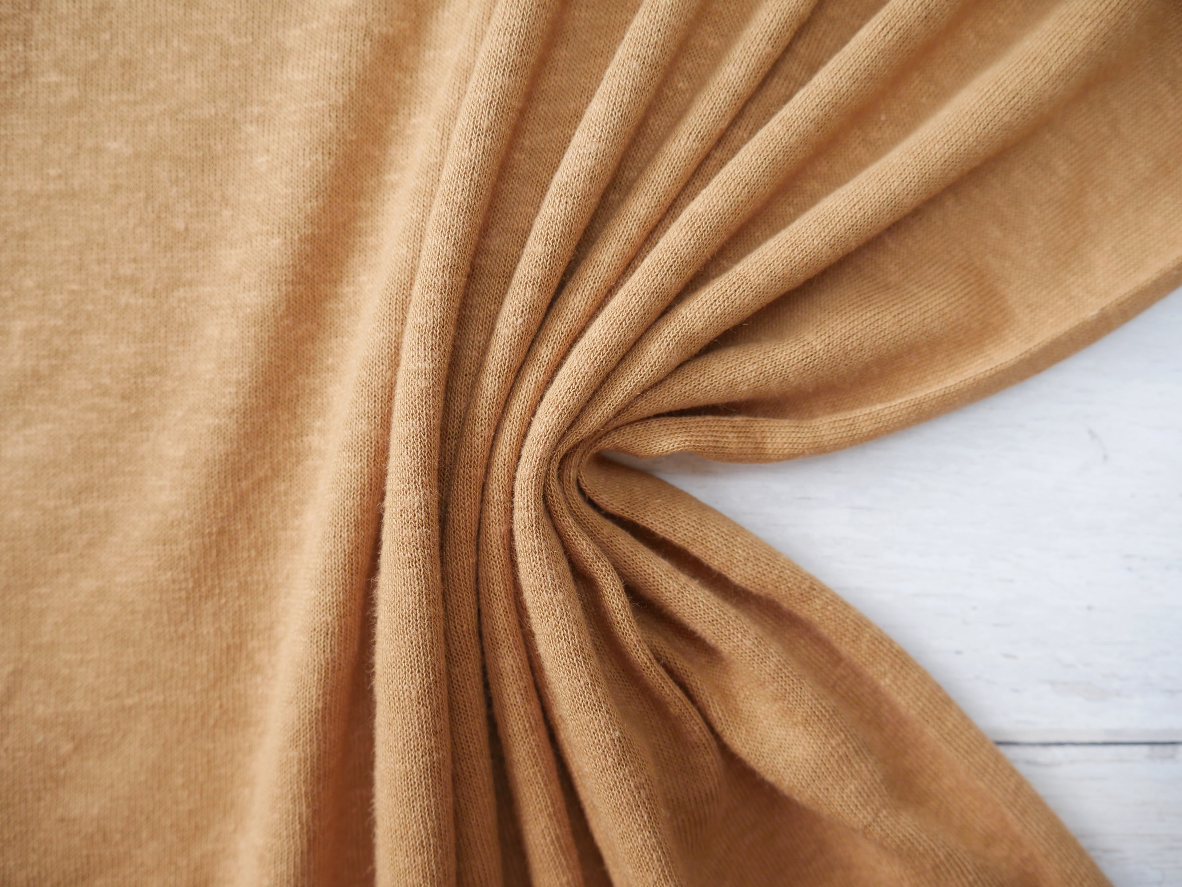 Easy T-Shirt Kit - Linen Jersey in Camel-Sewing Kit-Flying Bobbins Haberdashery