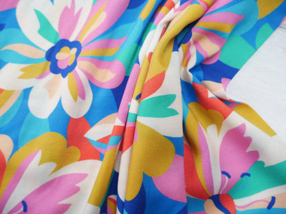 Mave Skirt Kit - Tapestry Summer Rayon In Blue-Skirt-Flying Bobbins Haberdashery
