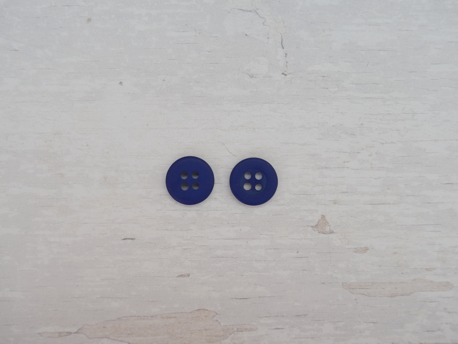 4-Hole, Mini 12mm Button in Cobalt-Button-Flying Bobbins Haberdashery