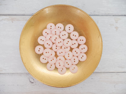 2-Hole 15mm Ring Edge Button in Pink-Button-Flying Bobbins Haberdashery