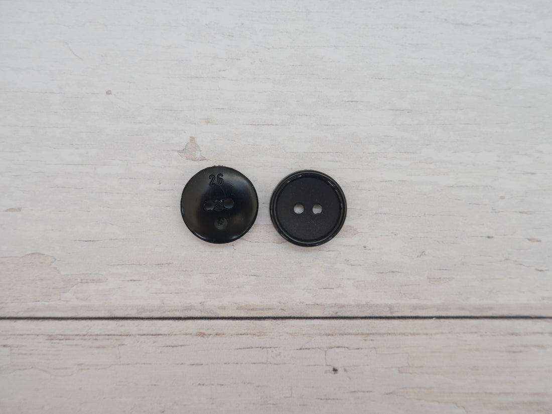 2-Hole 15mm Ring Edge Button in Forest-Button-Flying Bobbins Haberdashery