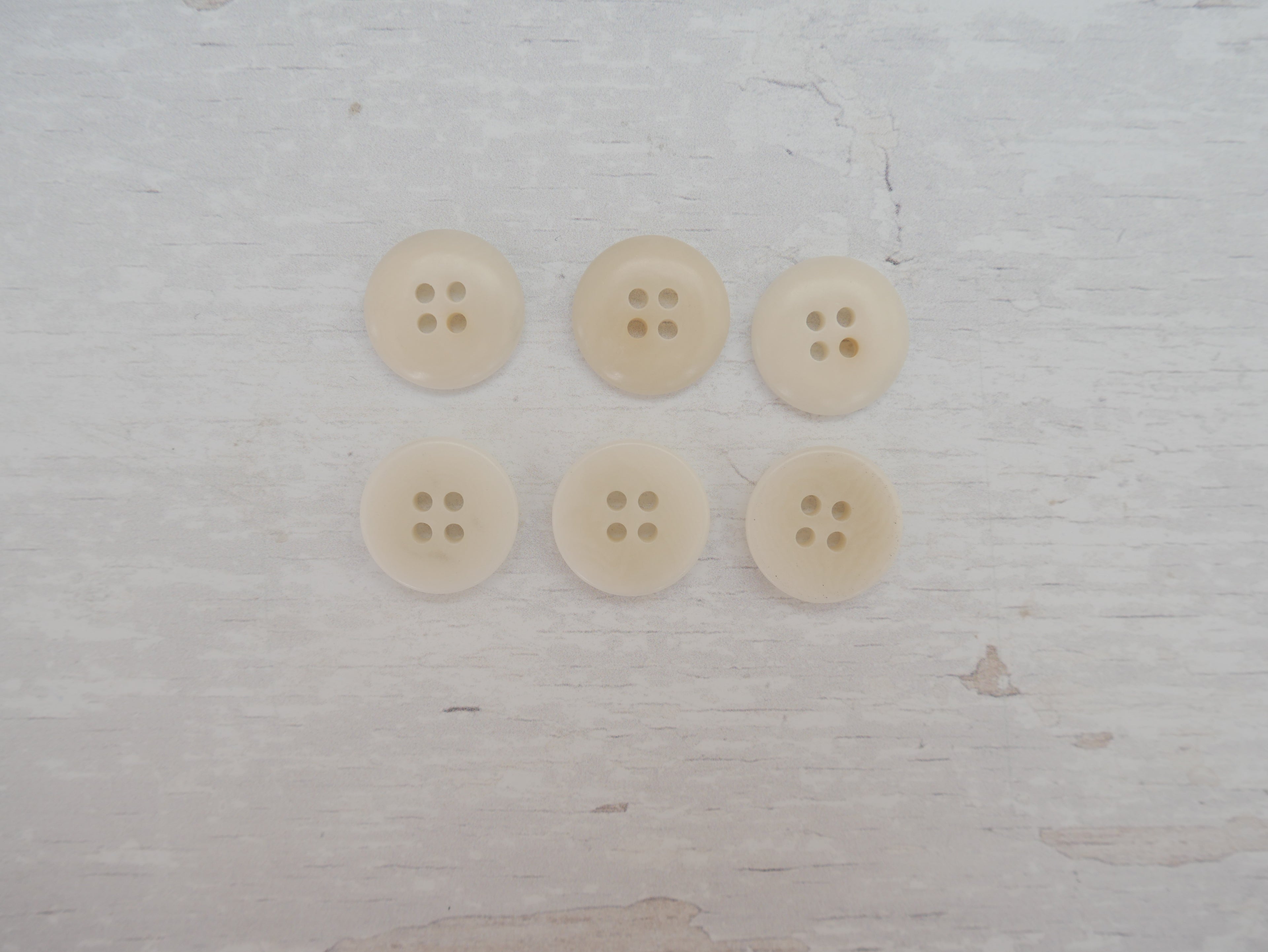 4-Hole, 15mm - Eco-Conscious, Corozo Button, Ivory-Button-Flying Bobbins Haberdashery