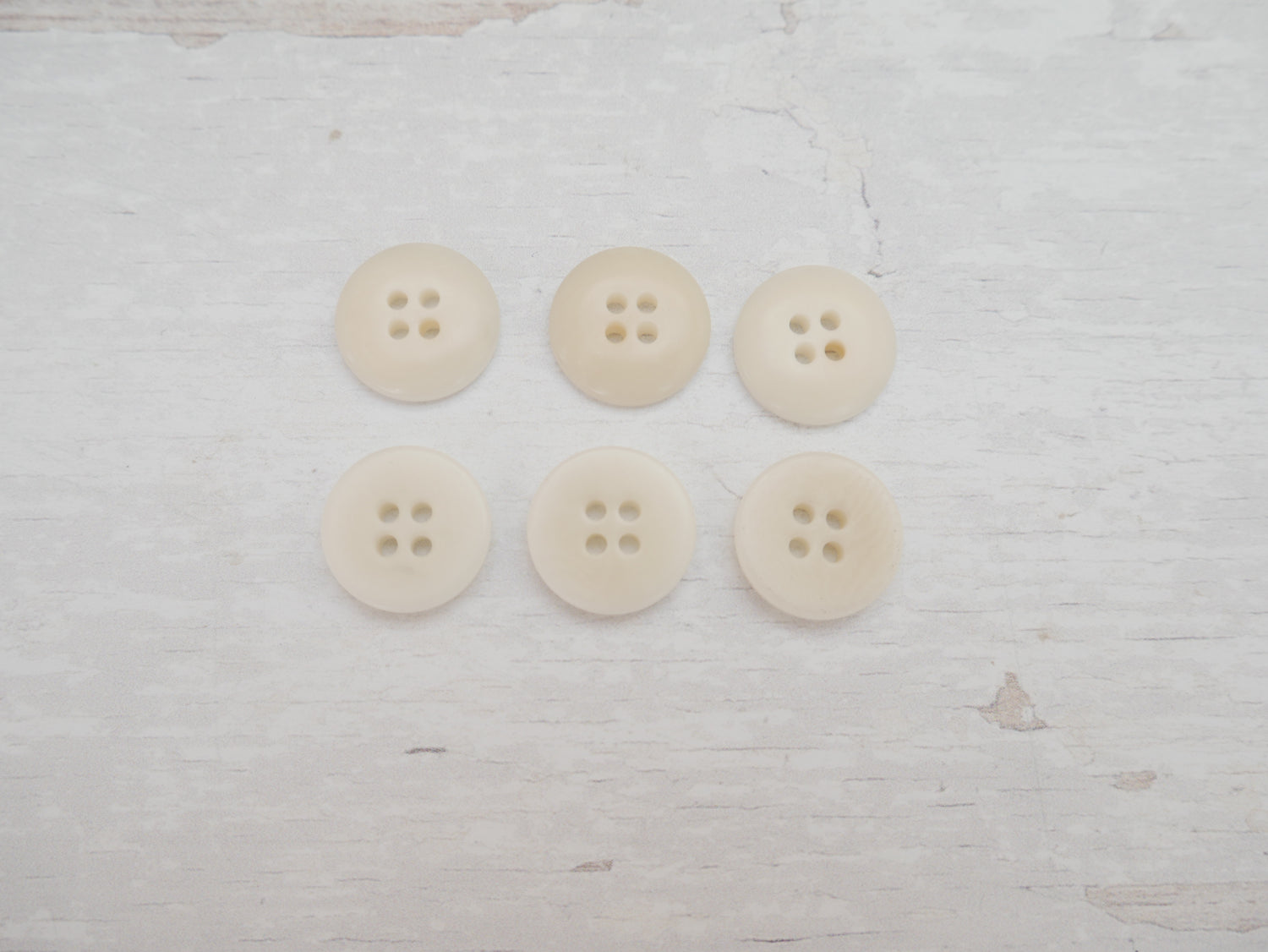 4-Hole, 15mm - Eco-Conscious, Corozo Button, Ivory-Button-Flying Bobbins Haberdashery
