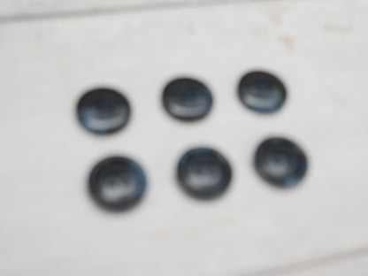 Variegated, 4-Hole, 20mm Button in Navy-Button-Flying Bobbins Haberdashery
