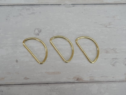 38mm D-Ring in Gold-Trim-Flying Bobbins Haberdashery