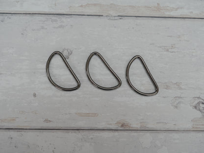 38mm D-Ring in Gun-Metal-Trim-Flying Bobbins Haberdashery