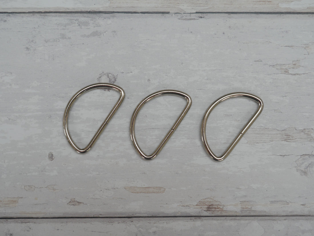 38mm D-Ring in Silver-Trim-Flying Bobbins Haberdashery