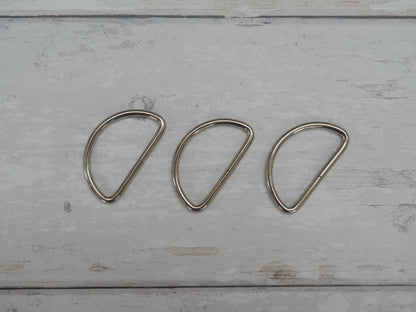 38mm D-Ring in Silver-Trim-Flying Bobbins Haberdashery
