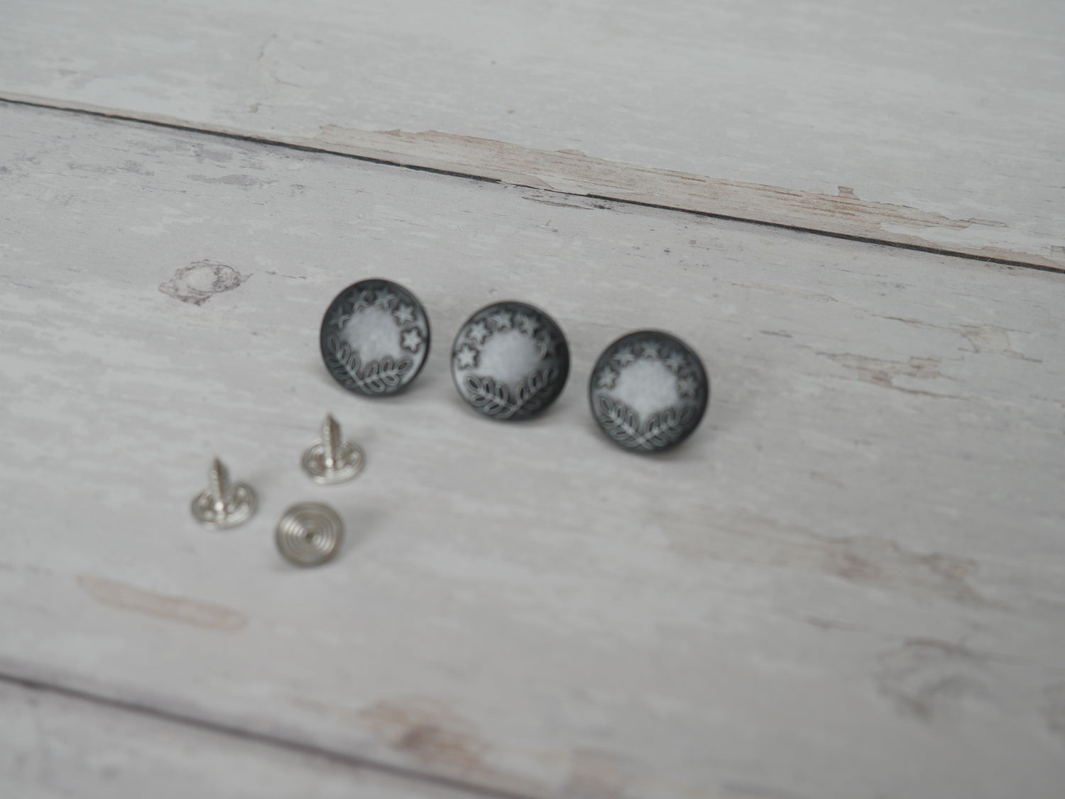 Jeans Buttons, 17mm in Gunmetal-Jeans Buttons-Flying Bobbins Haberdashery