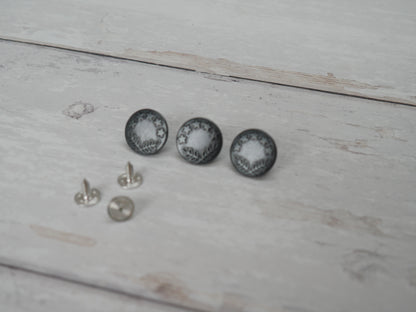 Jeans Buttons, 17mm in Gunmetal-Jeans Buttons-Flying Bobbins Haberdashery
