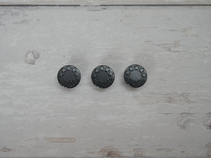 Jeans Buttons, 17mm in Gunmetal-Jeans Buttons-Flying Bobbins Haberdashery