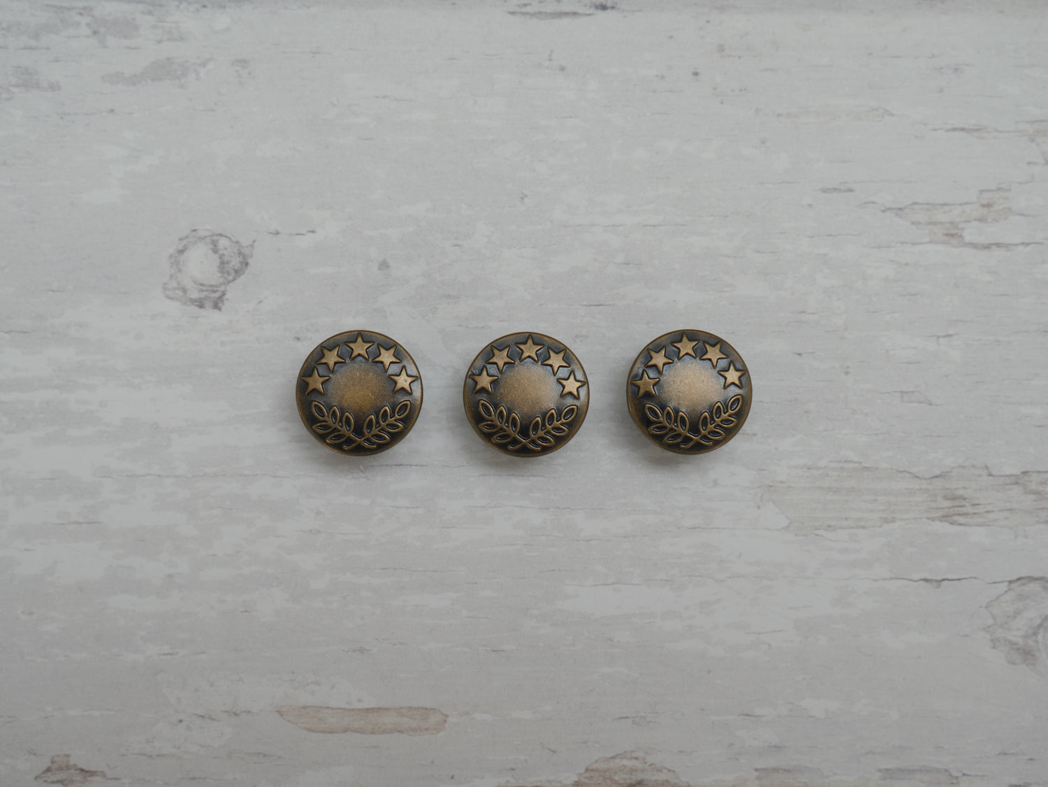 Jeans Buttons, 17mm in Antique Brass-Jeans Buttons-Flying Bobbins Haberdashery