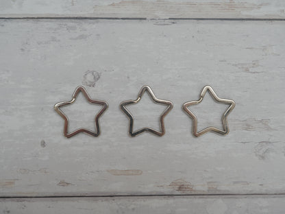 Split Ring, Star Shape in Silver-Trim-Flying Bobbins Haberdashery