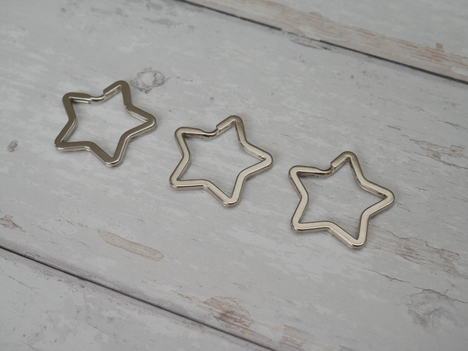 Split Ring, Star Shape in Silver-Trim-Flying Bobbins Haberdashery