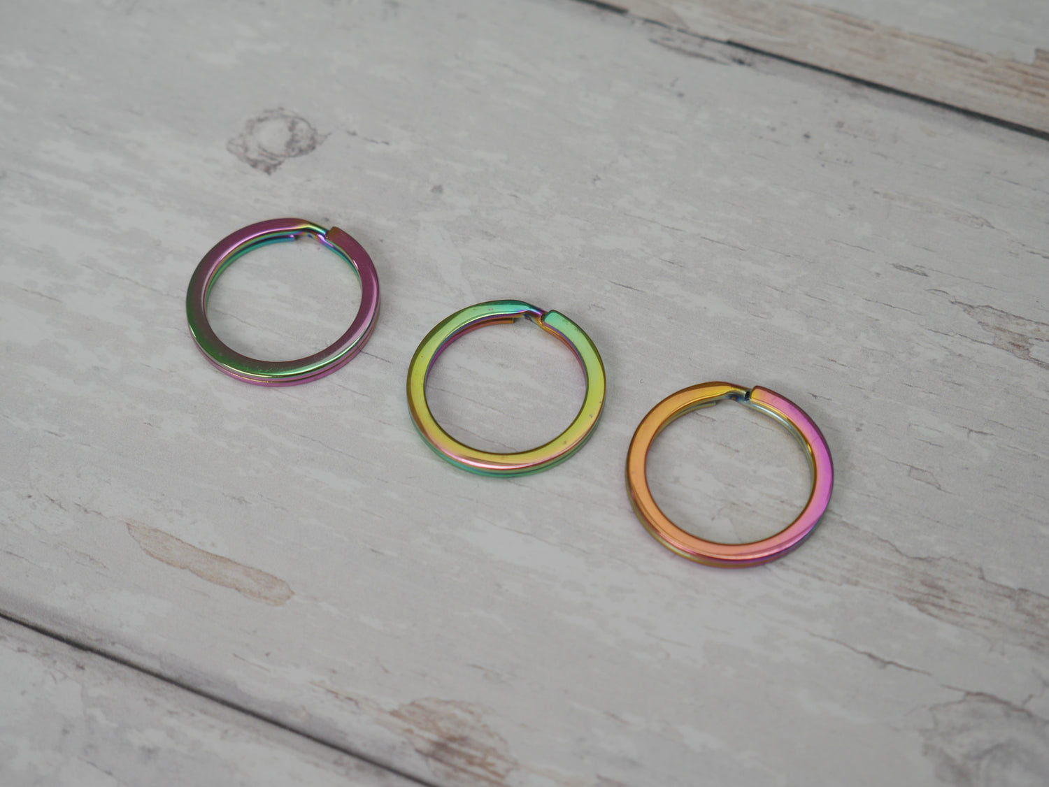 Split Ring, Rainbow-Trim-Flying Bobbins Haberdashery