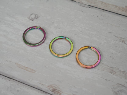 Split Ring, Rainbow-Trim-Flying Bobbins Haberdashery