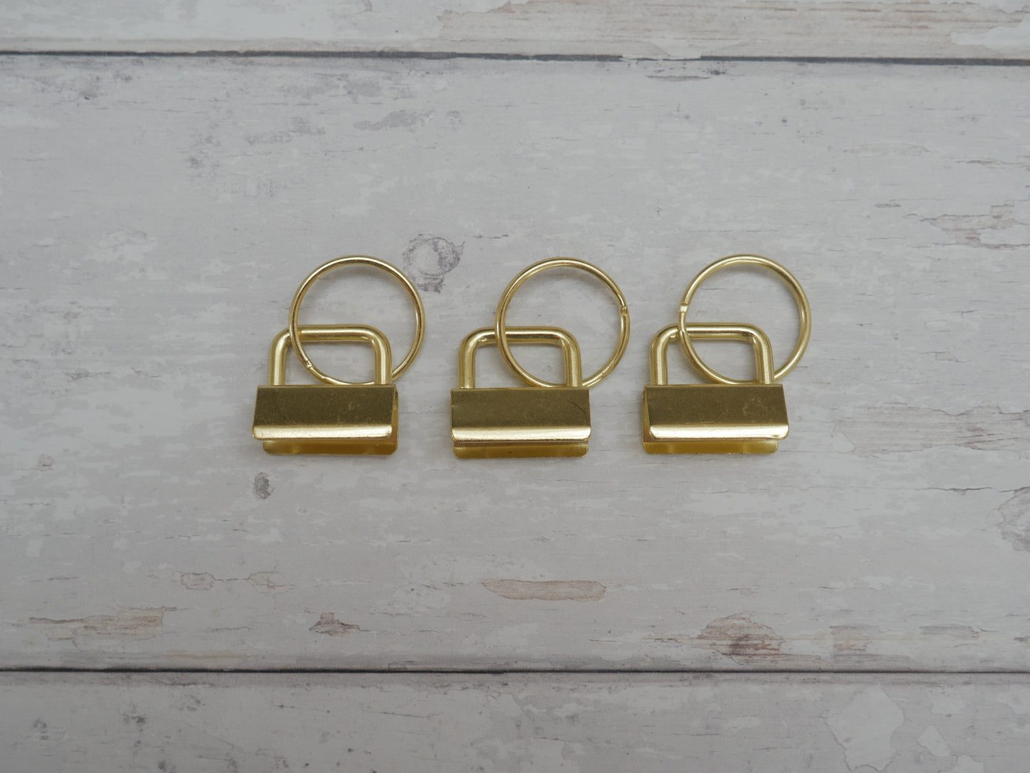 Key Ring Fob in Antique Gold, 25mm-Trim-Flying Bobbins Haberdashery